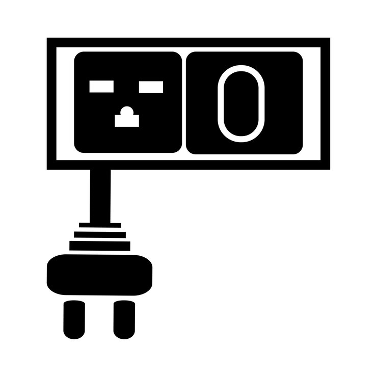 Vector power socket electric plug electric socket power socket icon