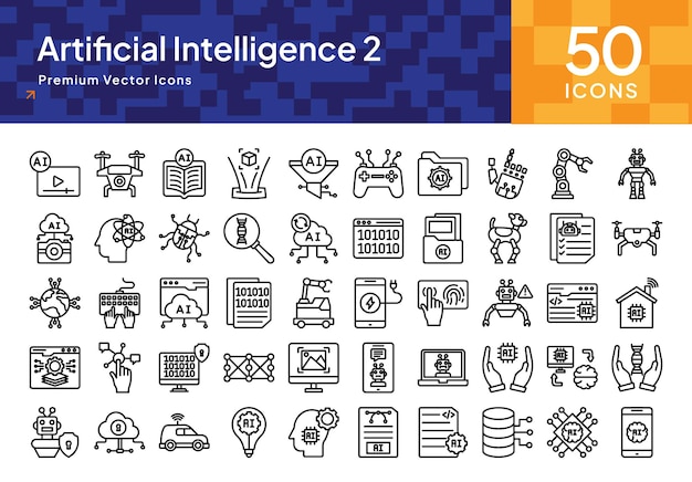 Powerful AI Icons Designed for Robotics Data Science and the Future of Digital Transformation