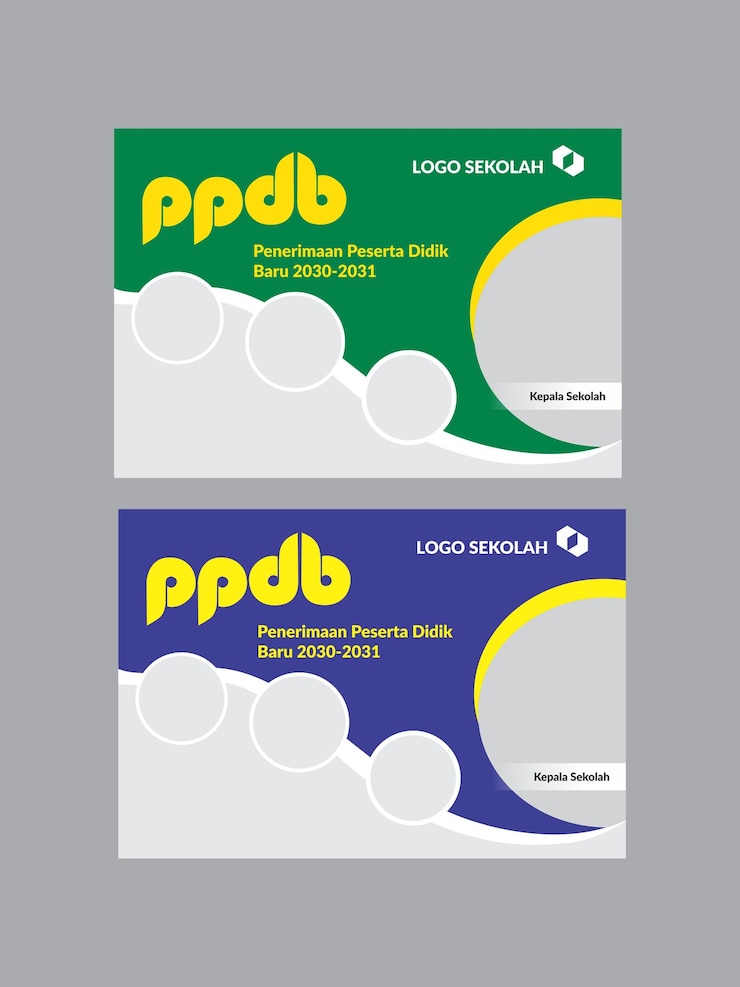 Vector ppdb tamplate penerimaan siswa baru