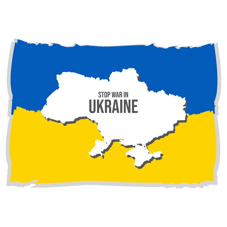 Vector pray for peace ukraine vector flat illustration on white background concept of praying mourning humanity no war