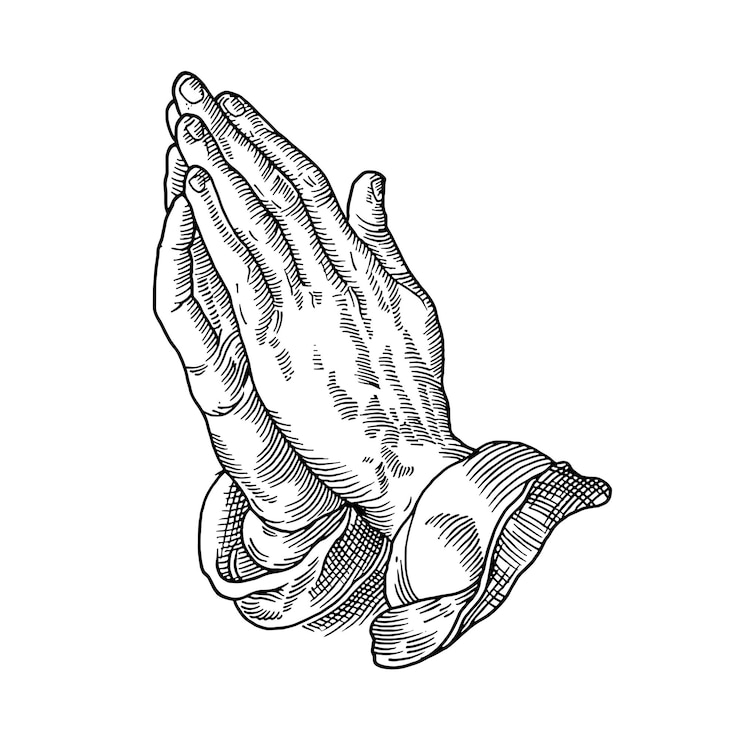 Vector pray like us illustration art