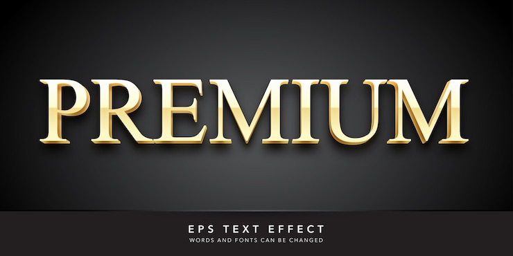premium 3d editable text effect