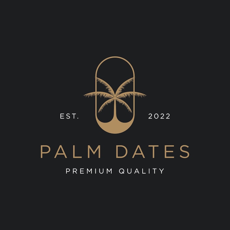 Premium and luxury palm leaf summer tropical therapy botanical logo template design