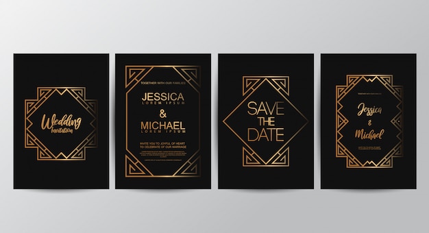 Premium luxury wedding invitation cards