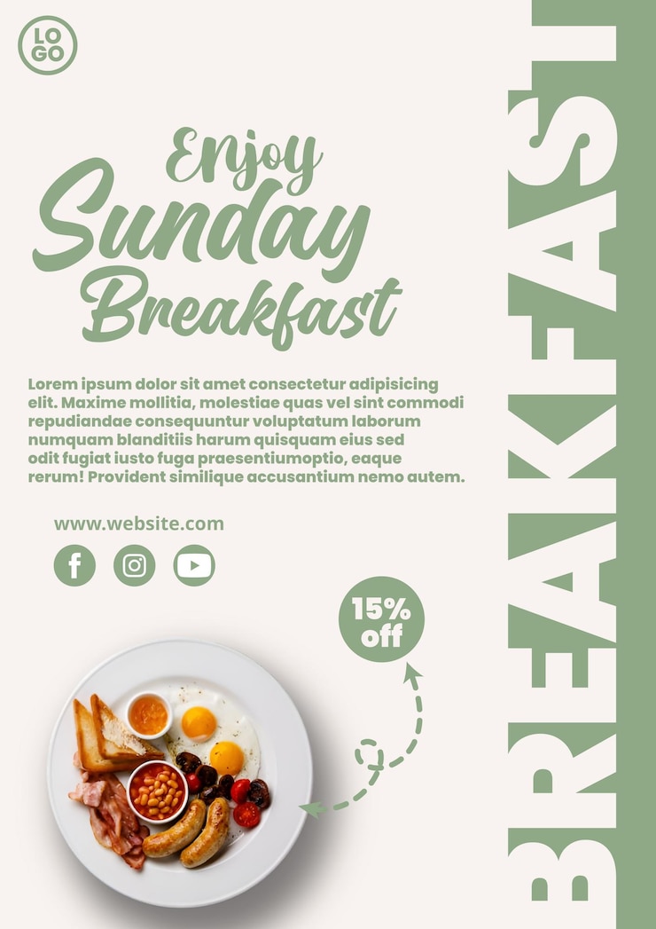 Vector premium restaurant vector poster template