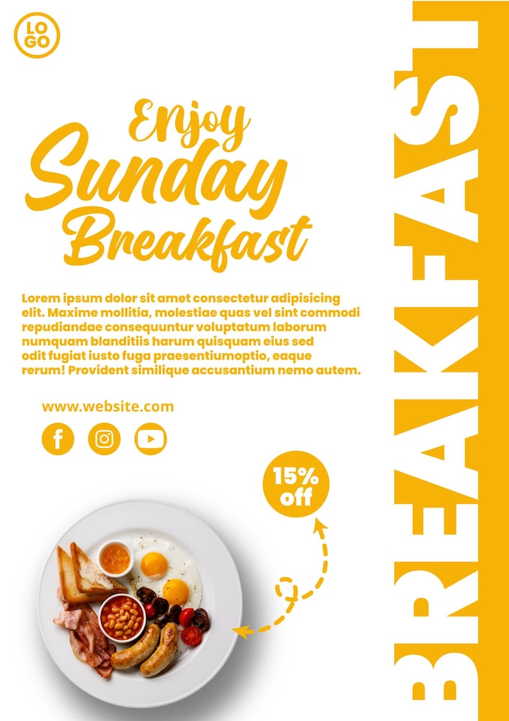 Vector premium restaurant vector poster template
