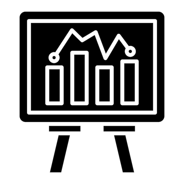 Presentation Glyph Solid Black Illustration