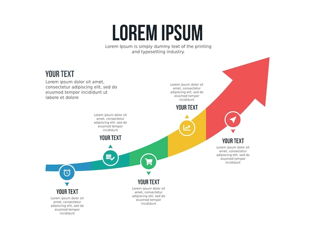 Presentation slide with business infographic