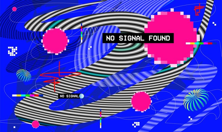 prevention of equipment no signal failure error repair vector background cyberpunk hypnotically blue