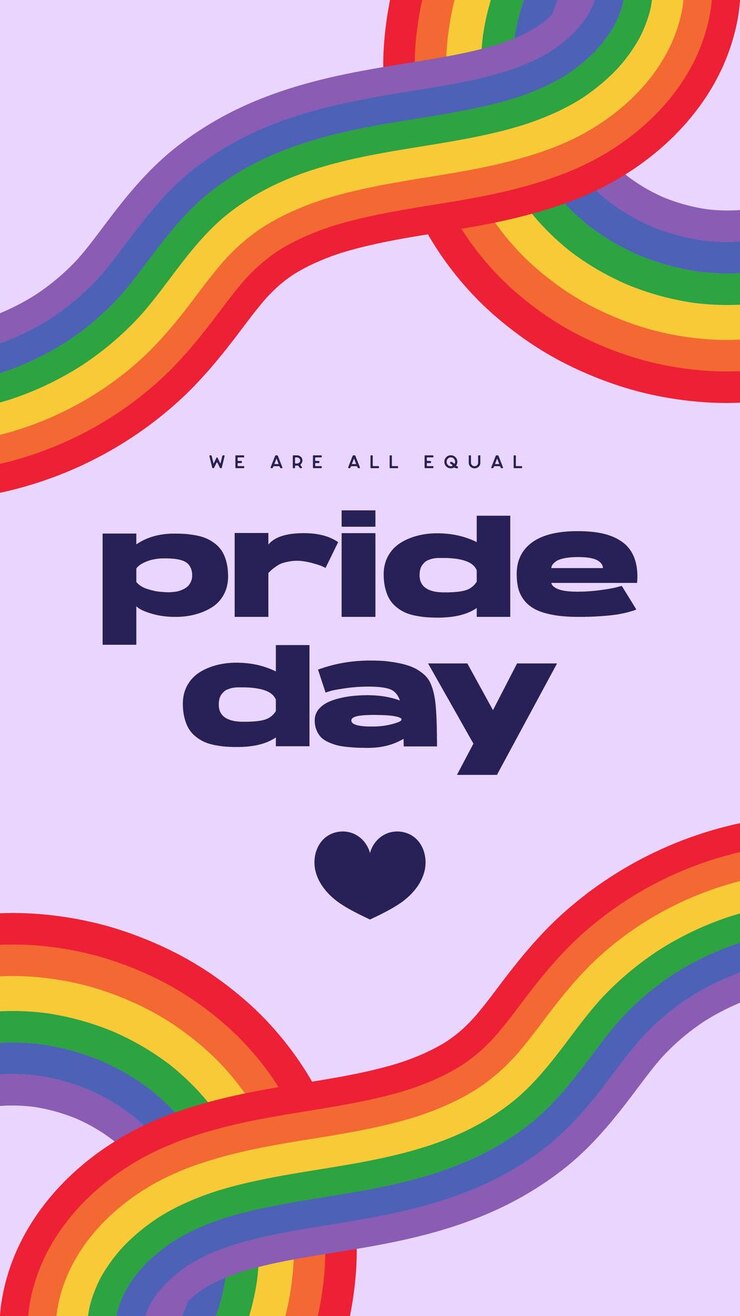 Vector pride day vertical background wallpaper
