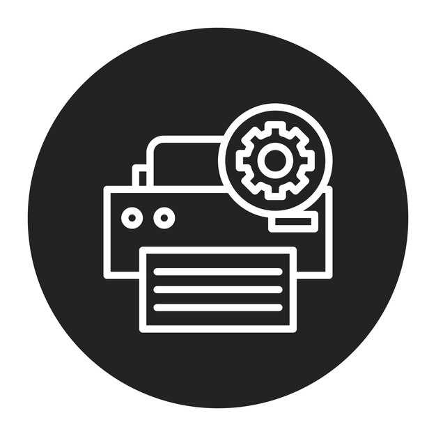 Print Status icon vector image Can be used for 3d Printing