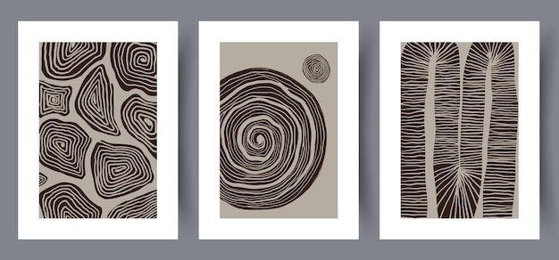 Printable wall art vector poster set.
