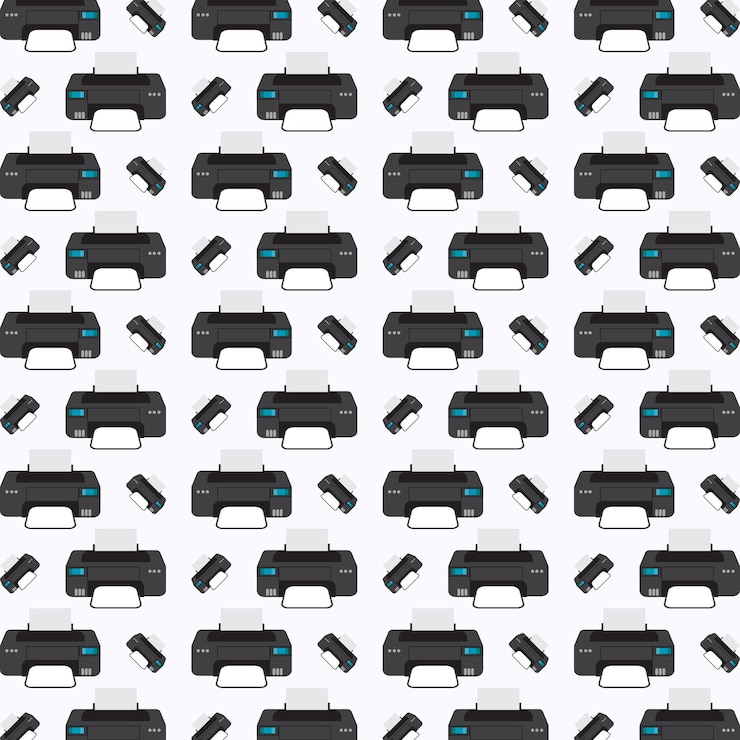 Vector printer repeating pattern colorful vector illustration background