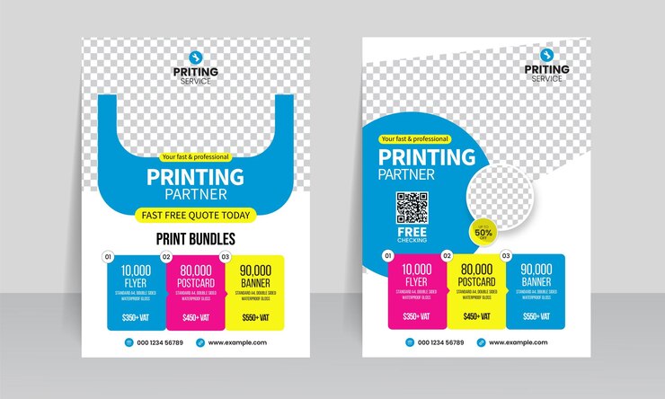 Vector printing service poster template
