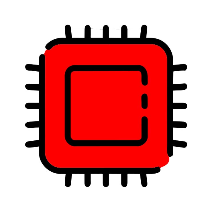 Vector processor icon broken line