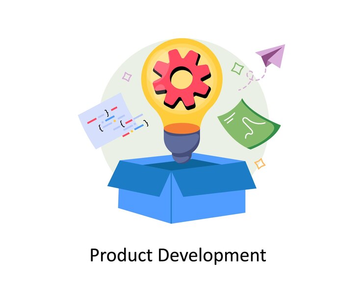 Vector product development concepts style illustrations
