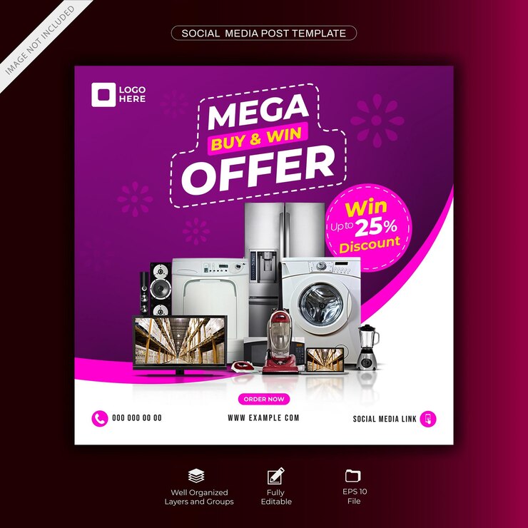 Vector product sale post web banner template