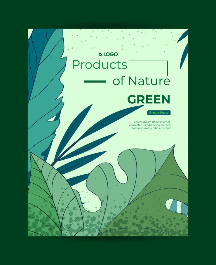 Products of Nature Green Flyer design