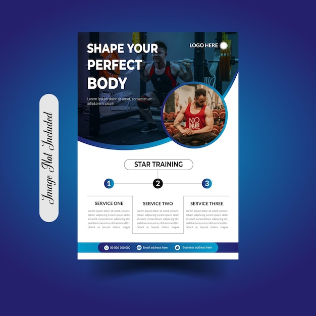 profassional Modern style Fitness Flyer Template Design