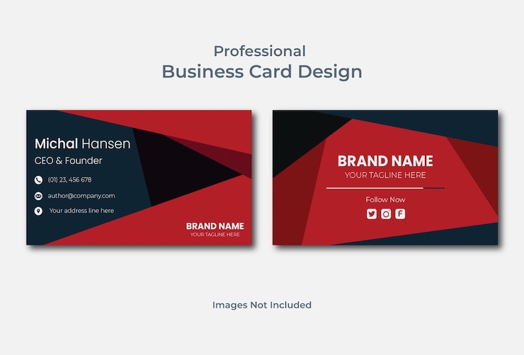 Vector professional creative business card design template