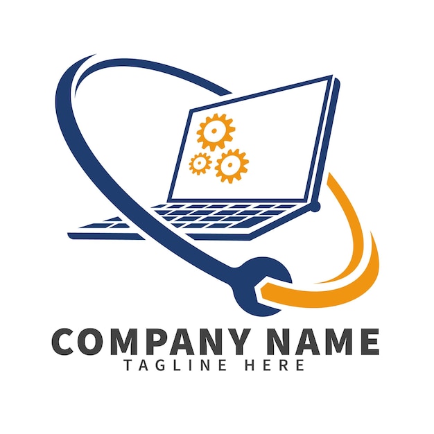 Professional Laptop Repair Logo Template