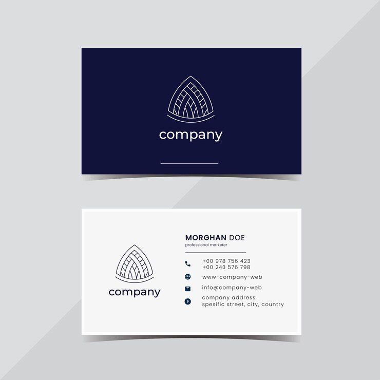 professional minimal blue business card template