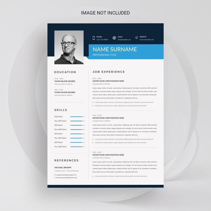 Professional resume layout