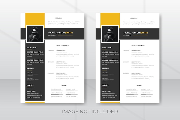 Vector professional resume template design