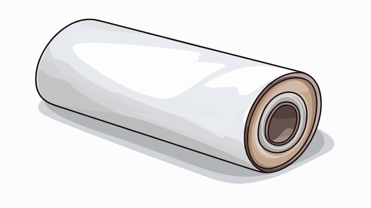 Vector professional roll formed thin material paper or fabric