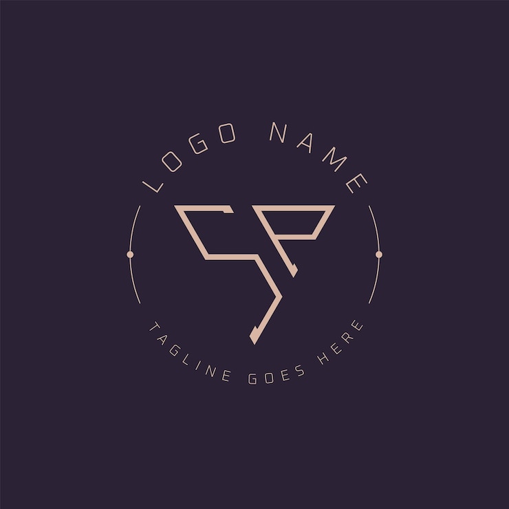 Vector professional sp logo modern minimal sp letter monogram emblem for premium branding