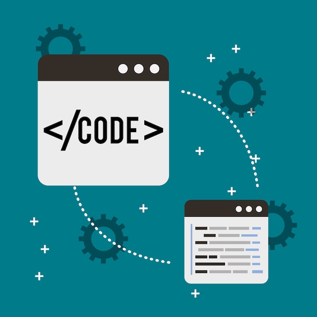 program coding website page software data 