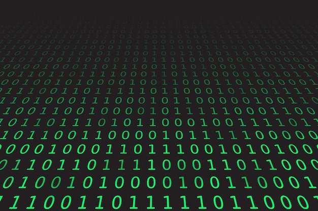 Program datum background Green programming binary coding Matrix vector illustration