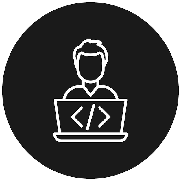 Programmer vector icon Can be used for Computer Programming iconset