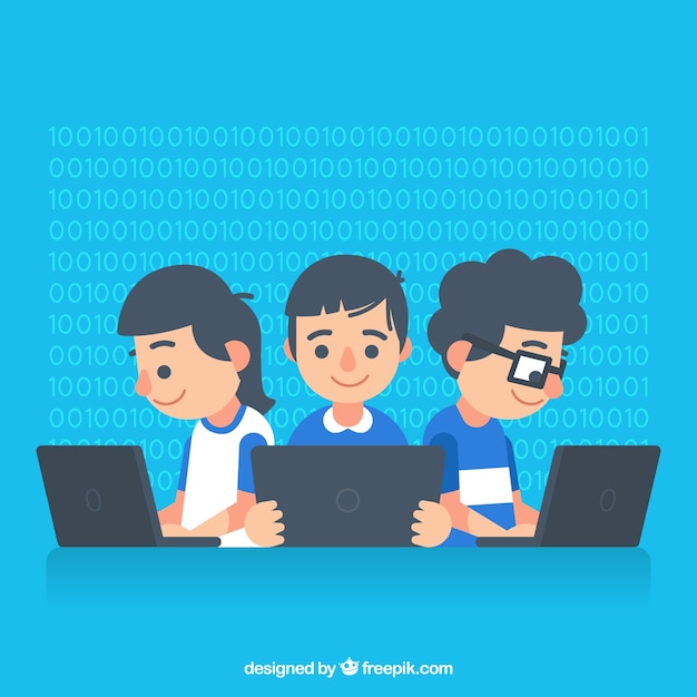 programmers concept with flat design