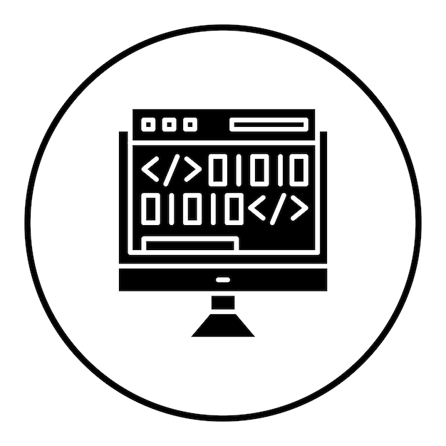 Programming vector icon Can be used for SEO and SEM iconset