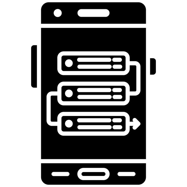 project plan glyph solid black illustration