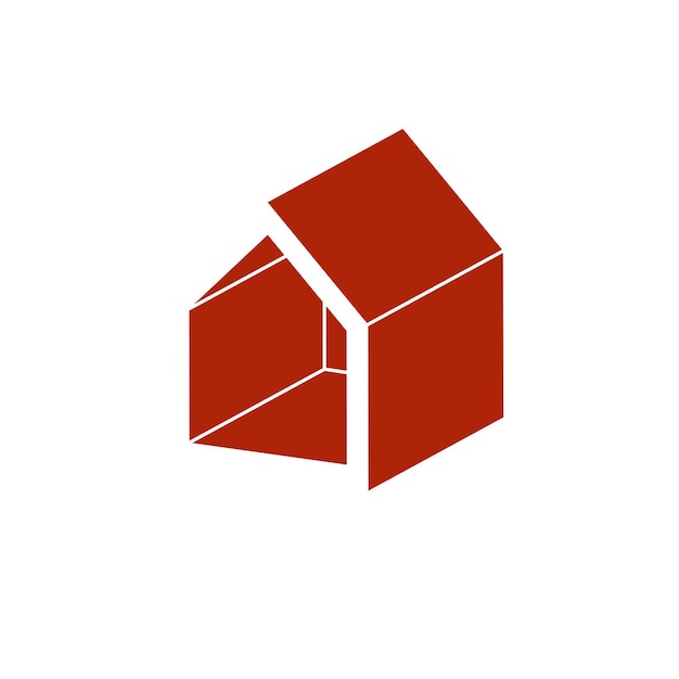 property developer conceptual business icon. building modeling and engineering projects abstract symbol. simple vector house.