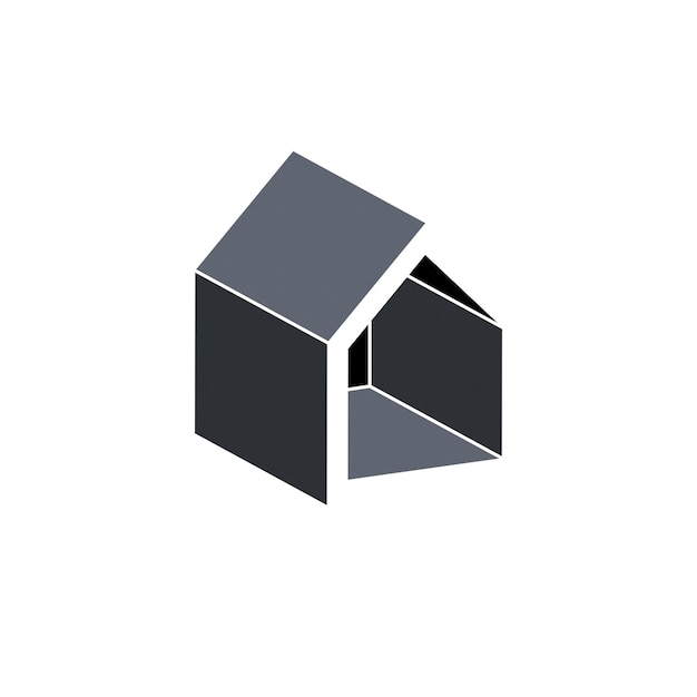 property developer conceptual business vector icon. building modeling and engineering projects abstract symbol. simple house depiction.