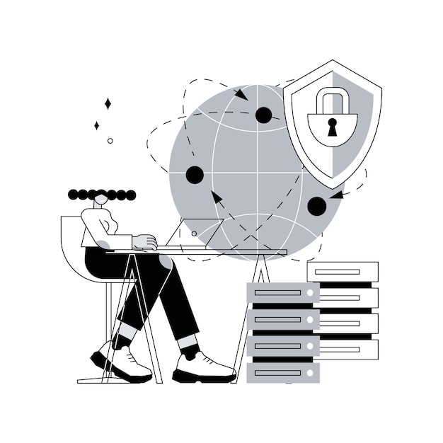 Proxy server abstract concept vector illustration