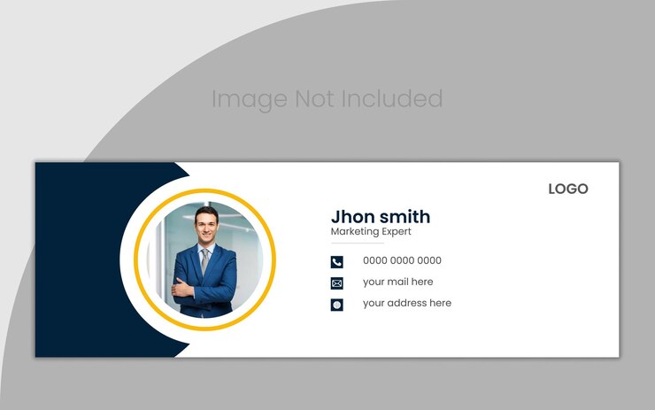 PSD email signature template or email footer or face book cover template