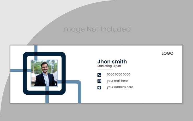 PSD email signature template or email footer or face book cover template