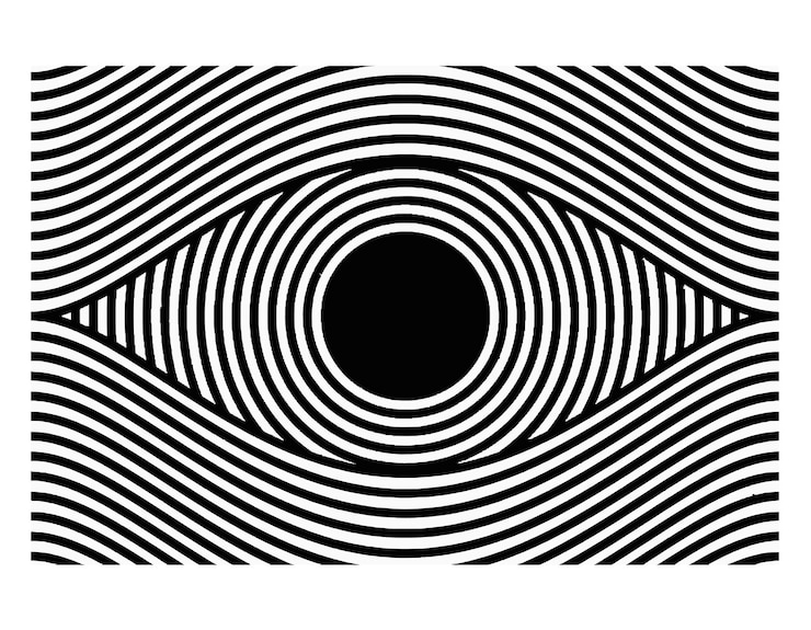 Vector psychedelic eye vector illustration