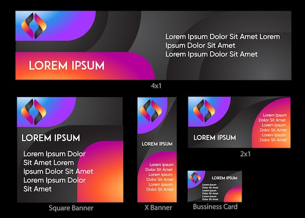 Psychedelic purple black Orange company banner backdrop advertisement corporate set or pack
