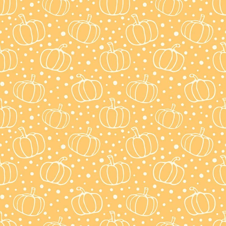 Vector pumpkins seamless pattern, cartoon vegetable background