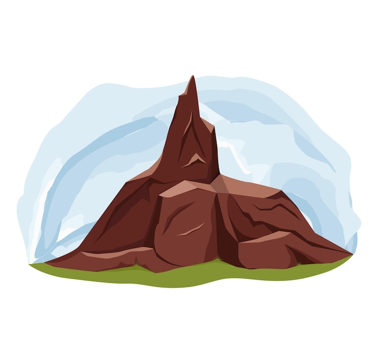 Vector puncak gunung yang megah