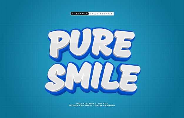 pure smile editable text effect with a happy and joyful text style