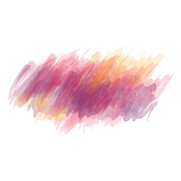 Purple and yellow watercolor painted vector stain isolated