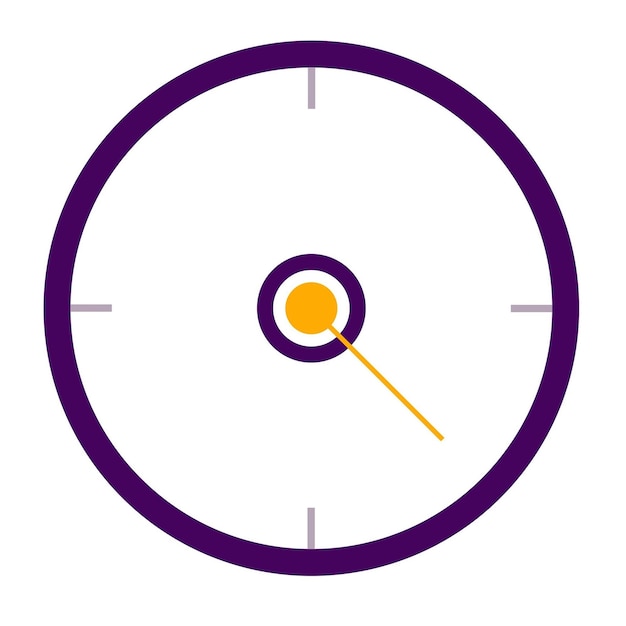 Purple Clock icon vector illustration Office clock on white background