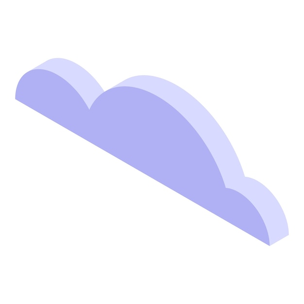 purple cloud computing symbol floating with isometric projection