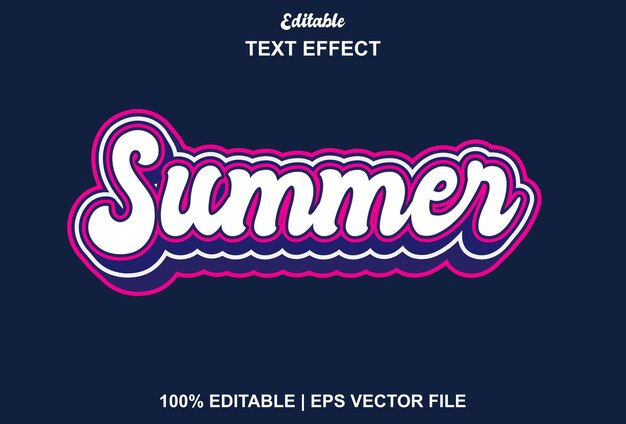 purple summer text effect editable for promotion